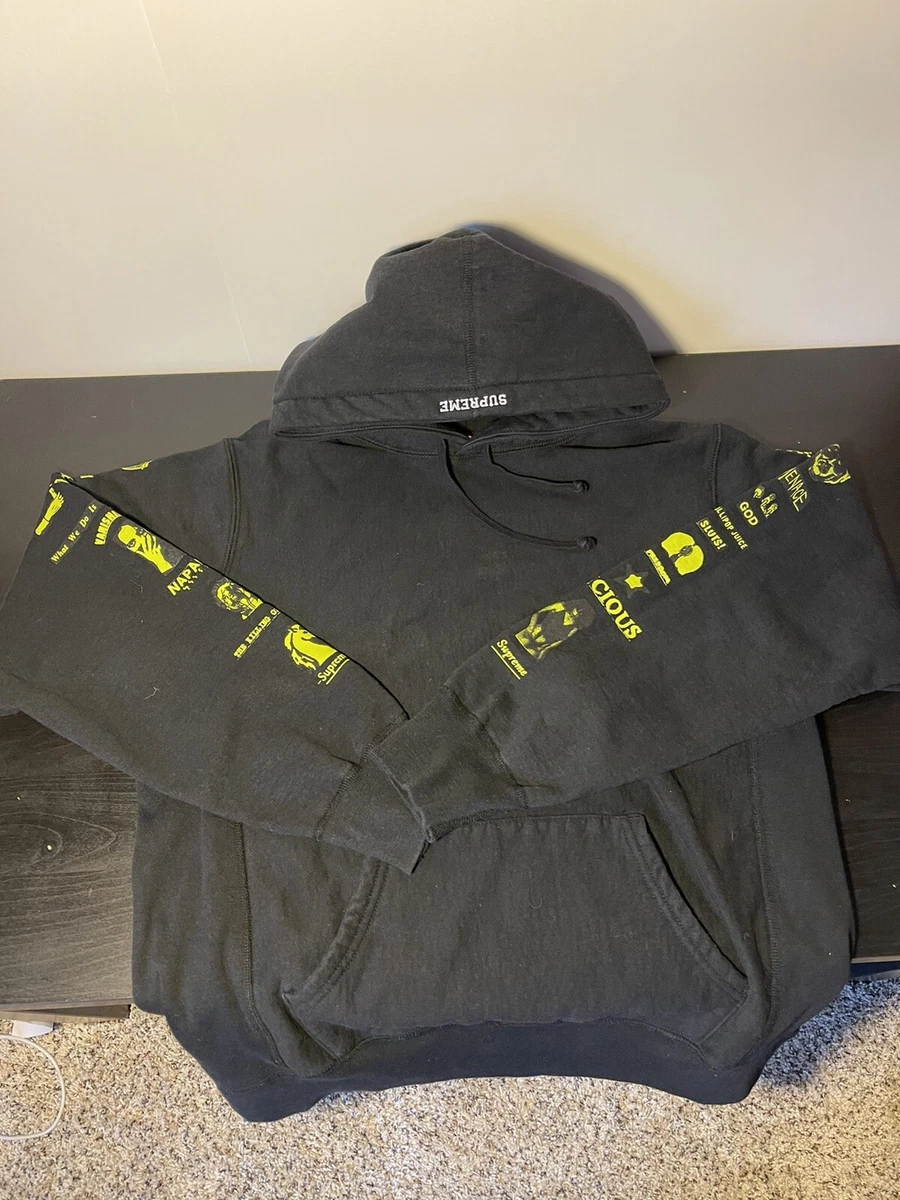 Supreme Menace Hoodie Sweatshirt - Size Medium - Black FW18