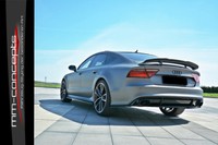 CUP Diffusor Ansatz Schwarz FüR Audi RS7 Facelift 14-17 S7 A7 Heck StoßStange