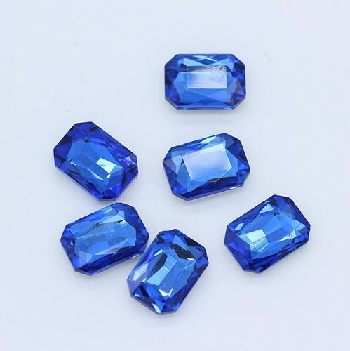 Rectangle Octagon Sharp Back Glass Crystal Rhinestones Jewerly Beads Applique - Picture 16 of 23