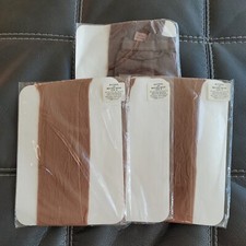 Vintage Nationals 3 Pair NIP Size A Neutral Beige Hosiery All Nylon Thigh High