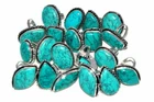 Healing Turquoise Gemstone 925 Sterling Silver Plated Wholesale Design Lot Ring