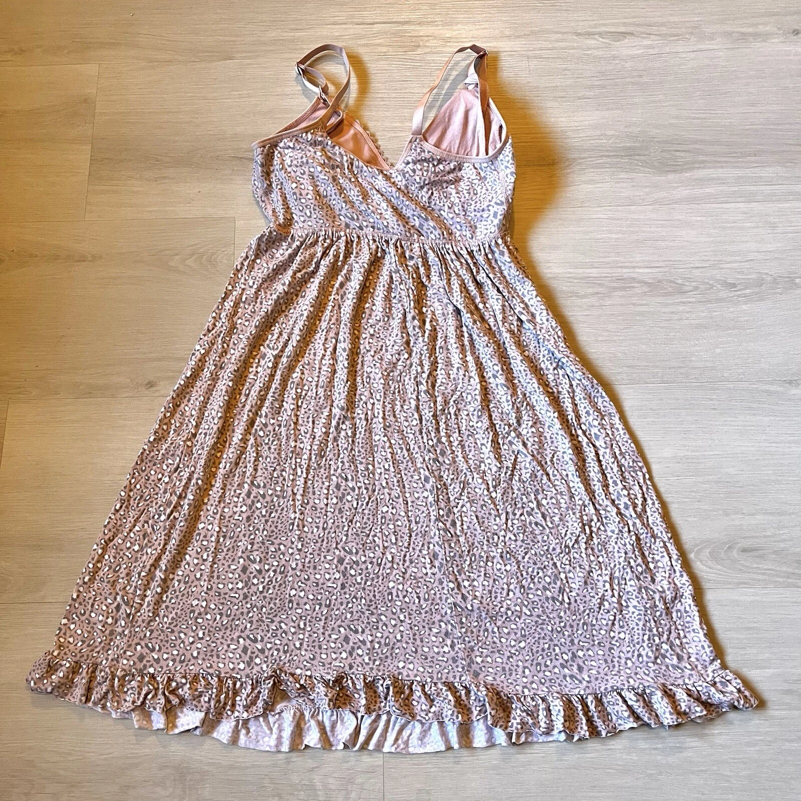 UNDERCOVER Camicia da notte premaman Secret Treasures abito da notte rosa grigio leopardato taglia S M