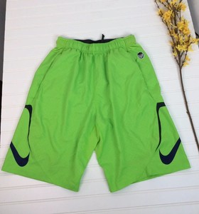Nike Dri Fit Shorts Neon Green Logo Mens sz S Long Run Workout | eBay
