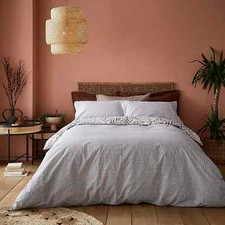 NEW IN PACK DUNELM Willow Dottie Natural  Double DuvetCover and Pillowcase Set
