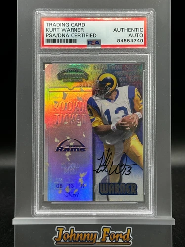 1999 Playoff Contenders SSD Kurt Warner Rookie Ticket Auto Autograph PSA/DNA