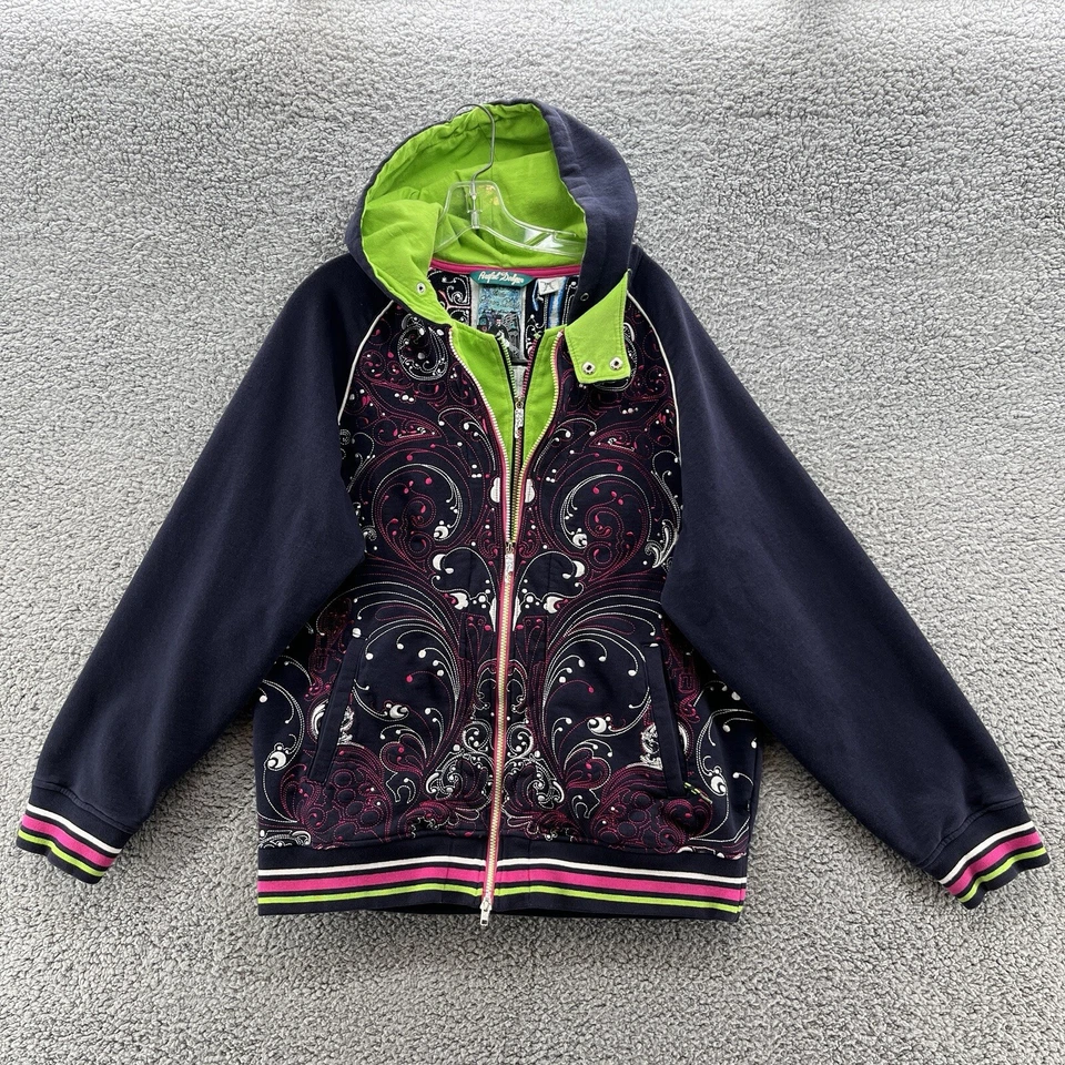 Sudadera con Capucha Artful Dodger Para Mujer 2XL Azul Marino Bordada St Giles 7 Cuadros De Colección Foto 2 de 4