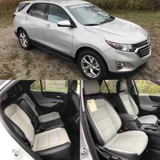 2018-2019 Chevrolet Equinox Katzkin Leather Seat Covers Medium Ash Gray Black
