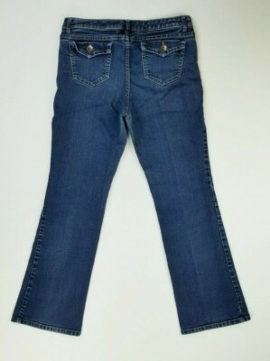 Simply Vera Wang Size 10 Woman's Blue Denim Straight 29 Inch Inseam ...