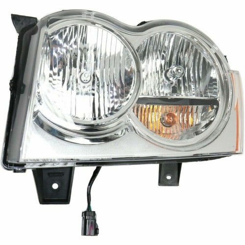 New Halogen Head Lamp Assembly Left & Right Fits 2005-2007 Jeep Grand Cherokee - Picture 4 of 12