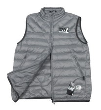 EA7 Emporio Armani Iron Gate Quilted Puffer Down Waistcoat Full Zip Vest 345