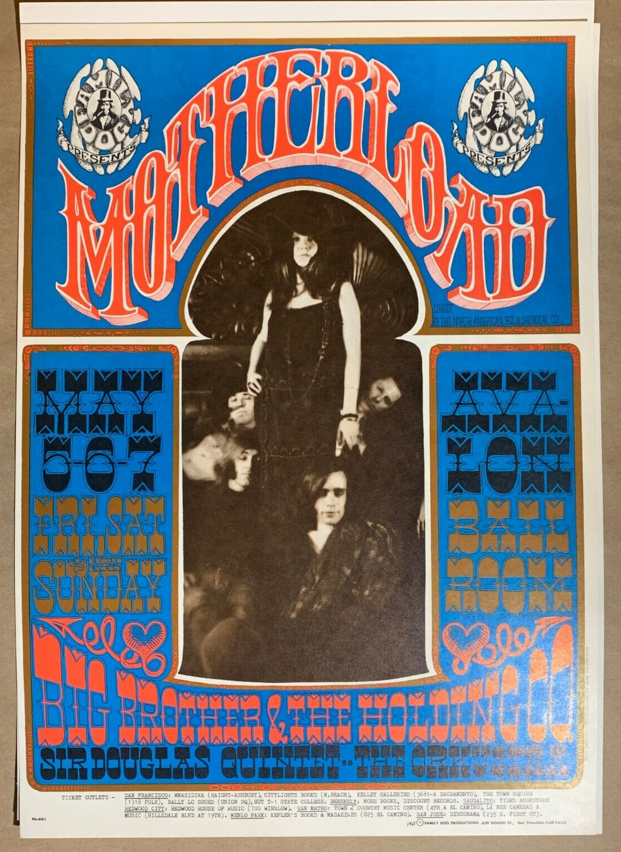 BIG BROTHER 1967 AVALON BALLROOM FAMILY DOG CONCERT POSTER FD-60(2