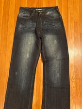 Flypaper Bootcut Jeans Baggy Distress Heelbite Medium Wash 29x32