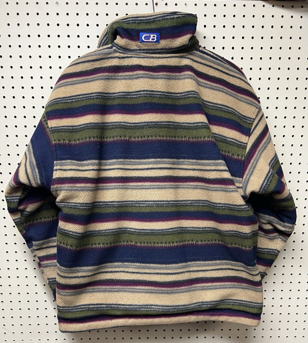 VTG CB Sports Jacket Mens XL Fleece & Nylon Pullover VTG CB Sports Jacket Mens XL Fleece & Nylon Pullover