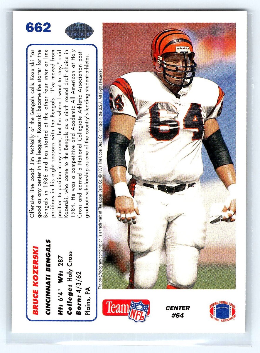 1991 Upper Deck #662 Bruce Kozerski Football Cincinnati Bengals | eBay