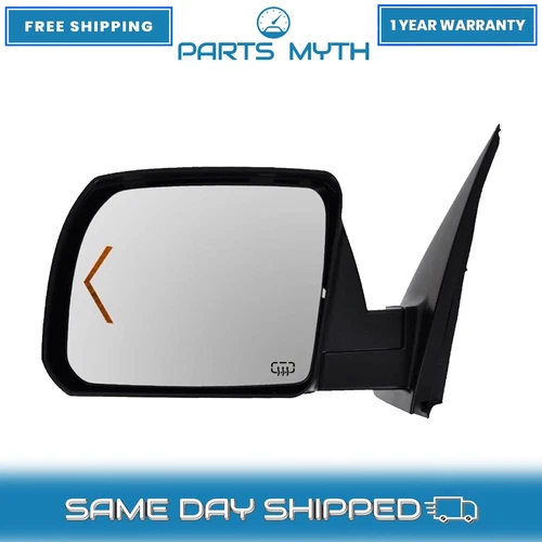 Power Heated Signal Side View Mirror w/ Chrome Cap Driver LH For 2007-13 Toyota