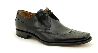 Loake Rahmengenähte Premium Herrenschuhe 2 Eye Brogue Bryant Black