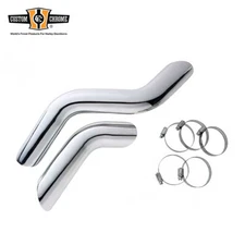 2 In Boa Heat Shields (Pair) Chrome Fits For Harley Softail Models