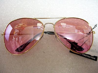 pink lens aviators