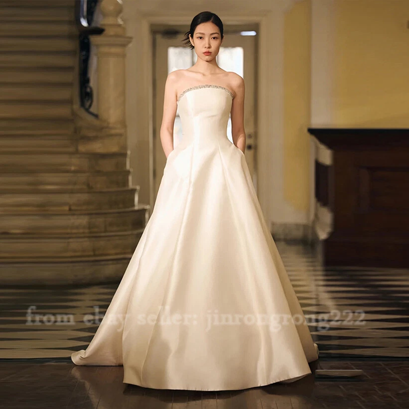 Simple colored hotsell wedding dresses