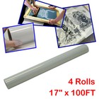 17"x100ft,4 rolls,Waterproof Inkjet Transparency Screen Printing Film