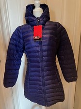 Nwt - Women's Cb Sports Purple Hooded Zip Down Puffer Jacket/coat Size M