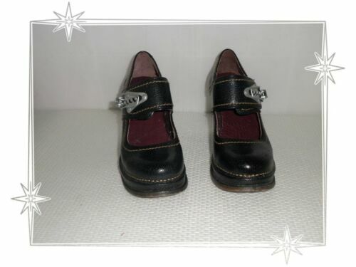 Escarpins Neosens En Cuir Noir – Taille 38 – Lacets Rubans, Talon Bobine – Occasion Très Bon état