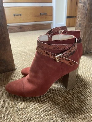 Red Heeled Zara Boots with Strap - Size 41 - Image 1 of 3