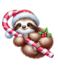 Sloth Christmas Wall Decal Sticker 18X18cm Large