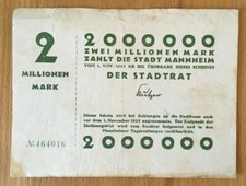 Zwei Millionen Mark - Stadt Mannheim - 1923 - 2 Millionen Mark -