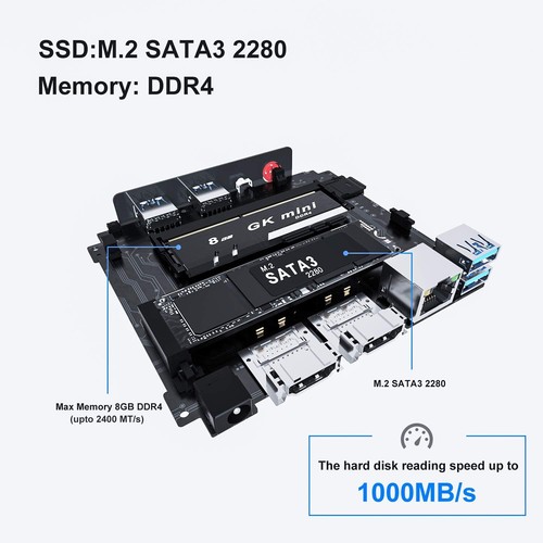 Mini Windows 10 PC Intel Celeron J4125 8GB DDR4 RAM 128GB SSD SATA 4K Dual-HDMI - Picture 5 of 13