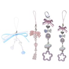 Crystal Star Bear Chain Phone Lanyard Chain AntiLost Keychain Y2K Handbag Decor