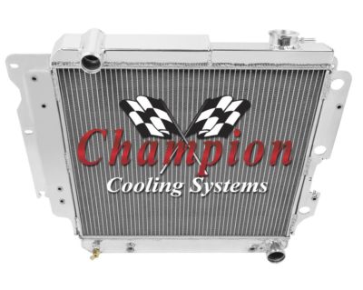 Atom Champion 4 Row Radiator - 1987 - 2004 Jeep Wrangler YJ Chevy V8 Conversion