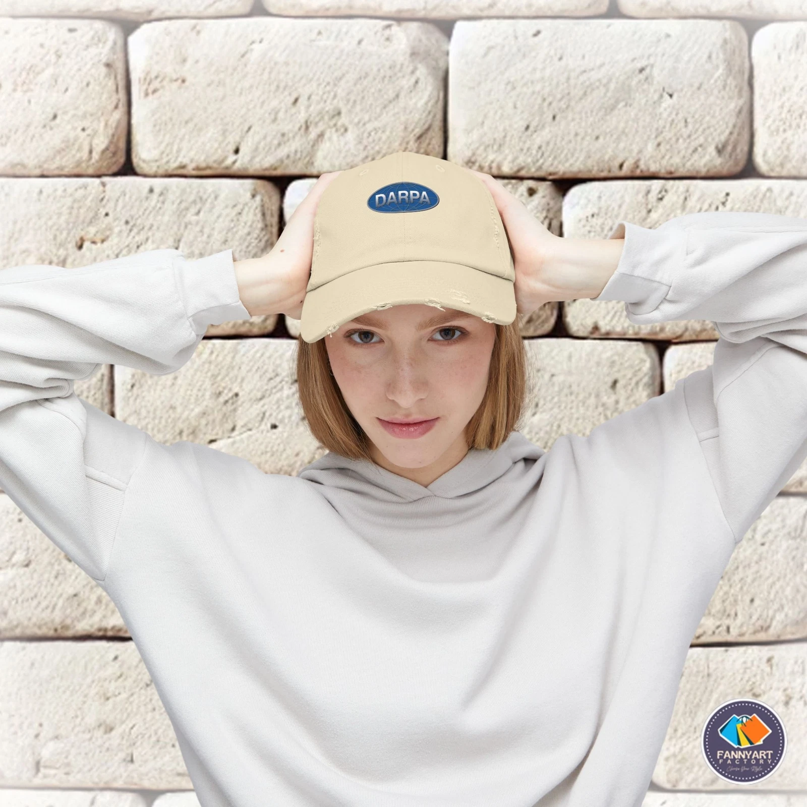 DARPA Emblem Unisex Distressed Cap