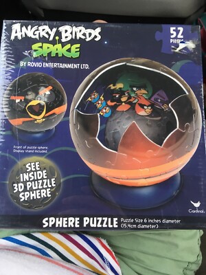 ANGRY BIRDS SPACE Sphere 3D Puzzle - 52 Piece - Rovio Entertainment - New Sealed