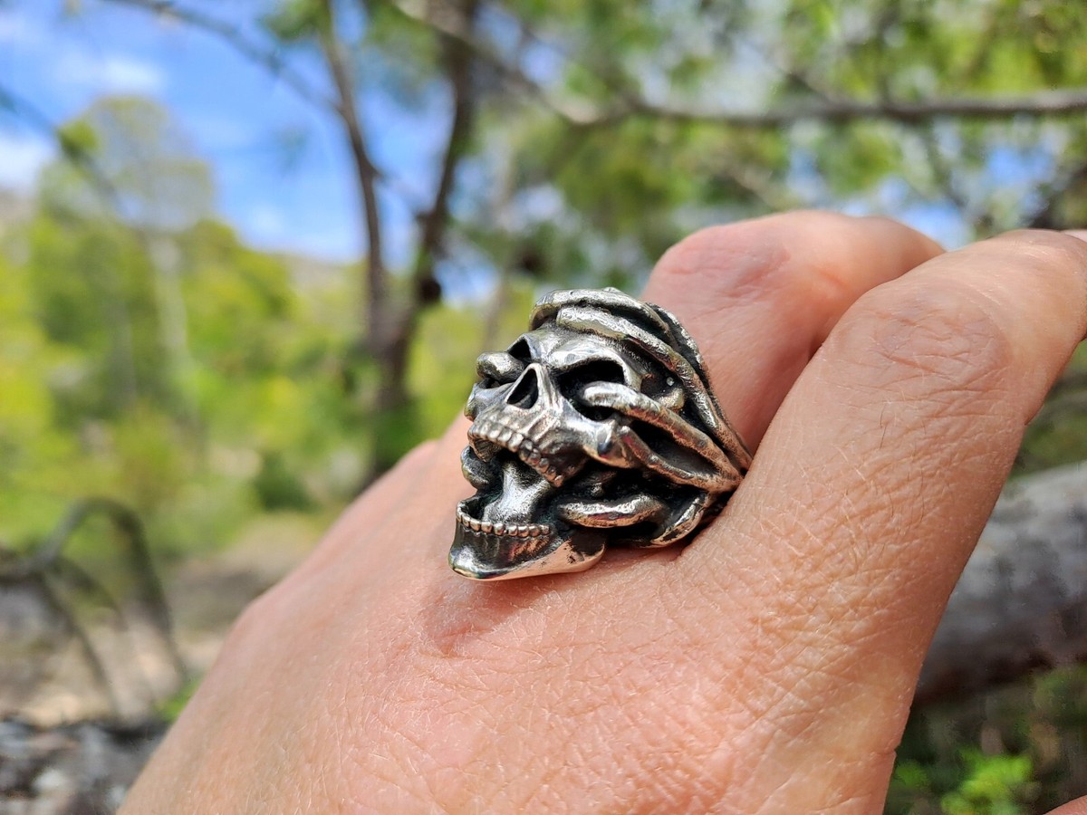 Sterling シルバー925 & レジン Skull リング-25号 Sterling シルバー925 & レジン Skull リング-25号（楽天市場
