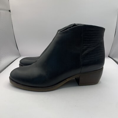 Clarks Womens Mila Myth Bootie Black Leather Size 6M ankle