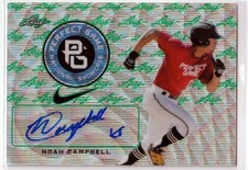 Noah Campbell Green Wave #1/3  Auto  RC 2016 Leaf Perfect Game Milwaukee Brewers