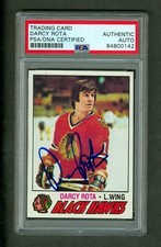 Darcy Rota Vintage 1977-78 Topps #117 Blackhawks PSA/DNA Encased Autograph