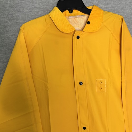 Vintage Plastex gelbe Regenjacke Mantel Industrial strapazierfähig wasserdicht XL - Bild 9 von 12
