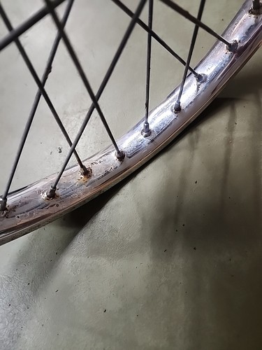 1985 PUCH MOPED MAXI MAGNUM ETC D1.10 x17" CHROME FRONT RIM CHEAP PARTS L$$K - Picture 19 of 24
