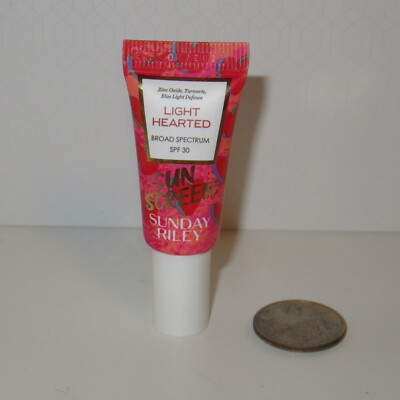 NEW Sunday Riley Light Hearted Face Sunscreen SPF30 0.17oz 5ml Travel ...