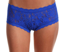 Hanky Panky L130313 Blue 'Signature Lace' Boyshorts, Women's Underwear Size M