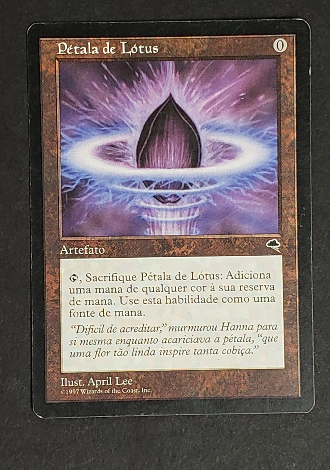 Lotus Petal Petala de Lotus Tempest Magic The Gathering MTG Portuguese