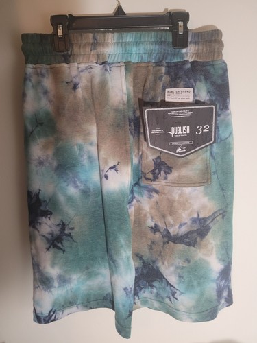 Publish Today for Tomorrow Tie Dye Drawstring Stretch Waist Shorts Size 32 NWT - Picture 4 of 8