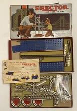 A.C. Gilbert Erector Set No. 6 1/2 Comes W/ Many Parts Box - 1950s