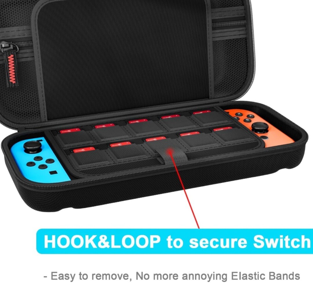 Carrying Case For Nintendo Switch with 20 Games Spaces Hard
