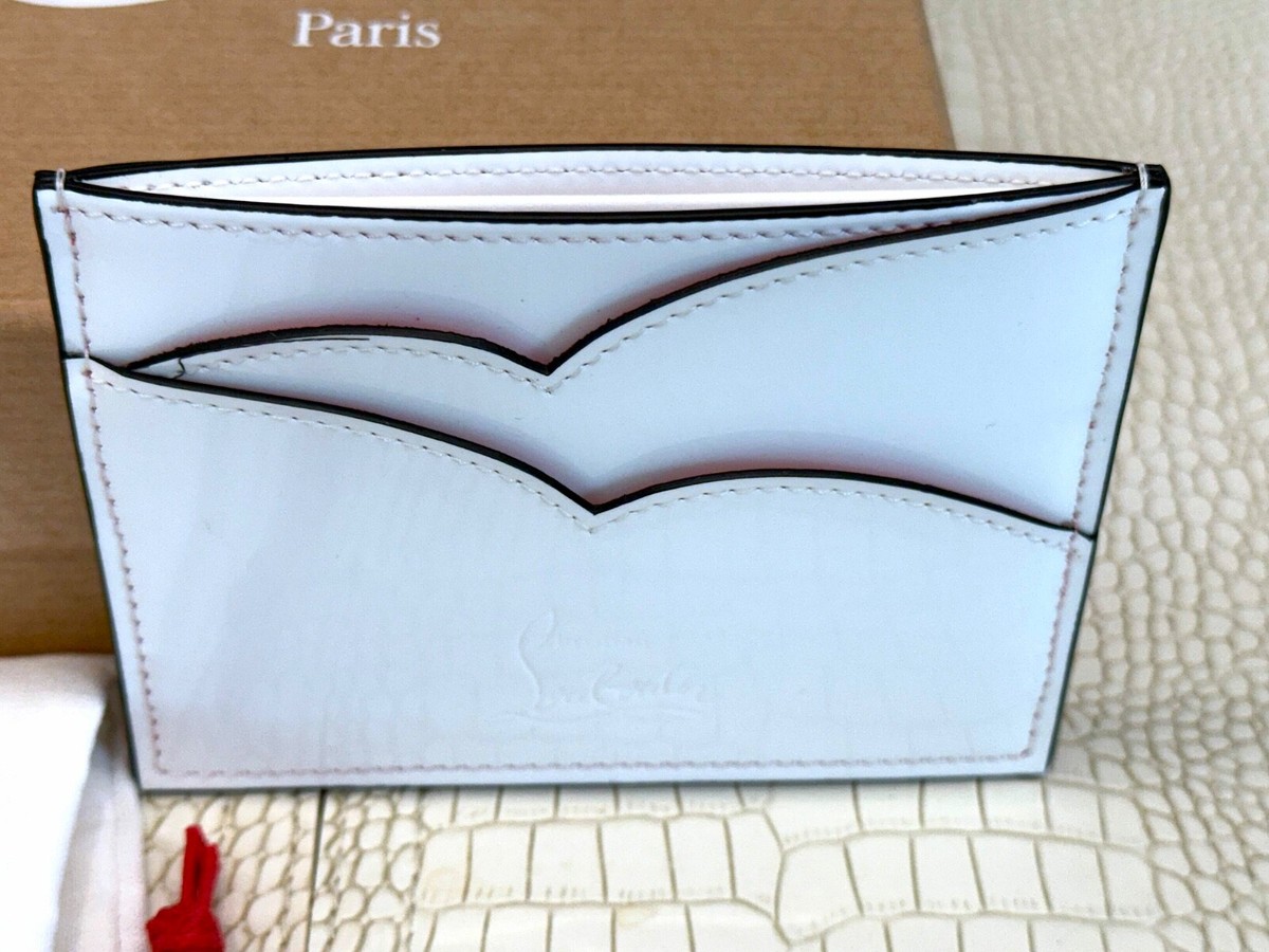Rare Christian Louboutin Hot Chick Card Case White Patent