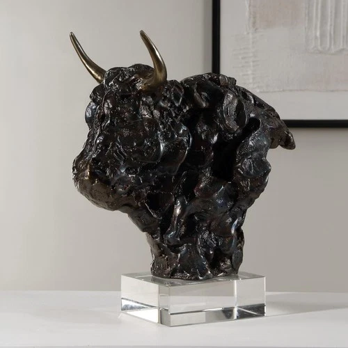 Uttermost 18148 Bison 13.25 X 11 inch Sculpture - Picture 5 of 7