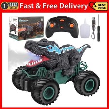 UUGEE Remote Control Dinosaur Cars for Boys, Monster Truck with Light Sound Spra