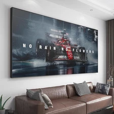 Charles Leclerc F1 No Rain No Flowers Poster Ferrari Racing